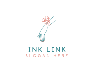 Corsage Nail Salon Beauty logo design