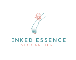 Corsage Nail Salon Beauty logo design