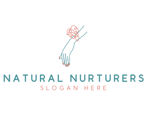 Corsage Nail Salon Beauty logo design