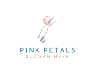 Corsage Nail Salon Beauty logo design