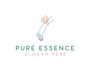 Corsage Nail Salon Beauty logo design