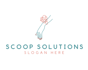 Corsage Nail Salon Beauty logo design