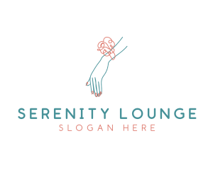 Corsage Nail Salon Beauty logo design