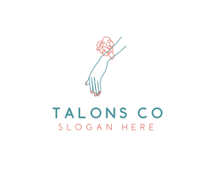 Corsage Nail Salon Beauty logo design