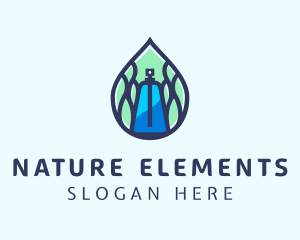 Nature Droplet Perfume logo design