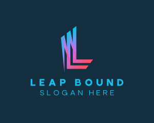 3D Gradient Letter L logo design