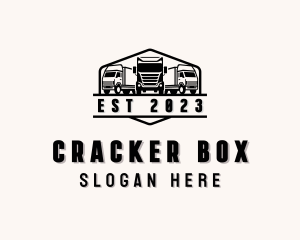 Box Trucking Transportation logo design