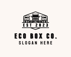 Box Trucking Transportation logo design