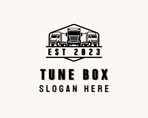 Box Trucking Transportation logo design