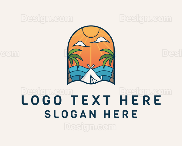 Island Tourist Vacation Logo