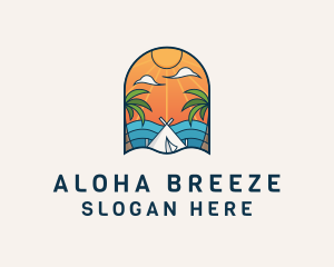 Island Tourist Vacation logo design