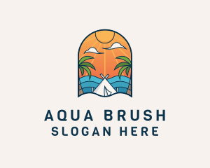 Island Tourist Vacation logo design