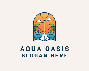 Island Tourist Vacation logo design