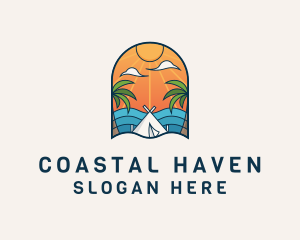 Island Tourist Vacation logo design