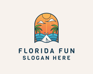 Island Tourist Vacation logo design