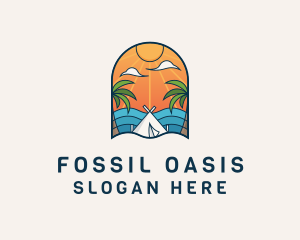 Island Tourist Vacation logo design