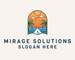 Island Tourist Vacation logo design