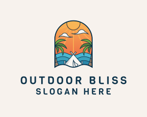 Island Tourist Vacation logo design