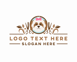 Dog Pet Grooming logo