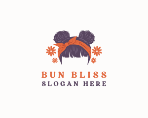 Floral Woman Hair Ribbon logo