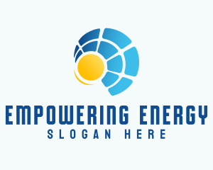 Sun Solar Panel Energy logo design