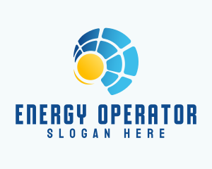 Sun Solar Panel Energy logo design