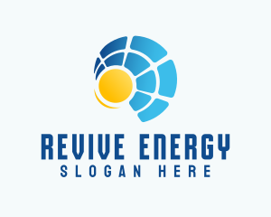 Sun Solar Panel Energy logo design