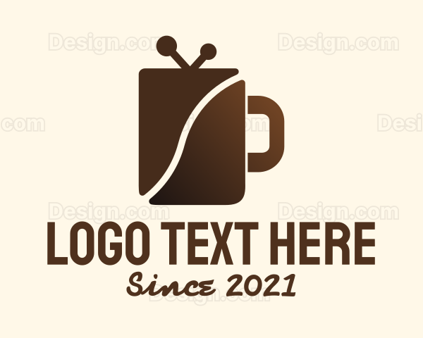 Brown Drinking Mug Logo