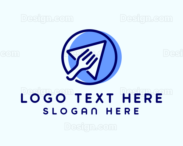 Blue Food Delivery Logo