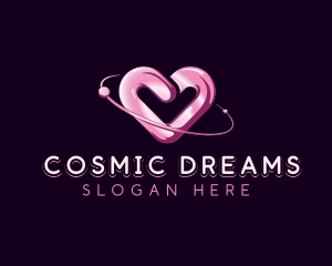 Cosmic Heart Orbit logo design