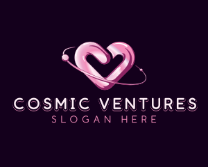 Cosmic Heart Orbit logo design