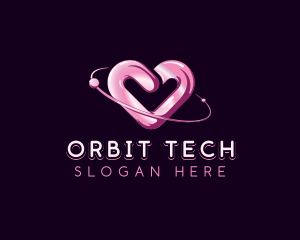 Cosmic Heart Orbit logo design