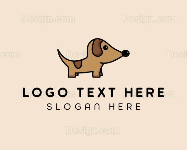 Dachshund Pup Dog Logo