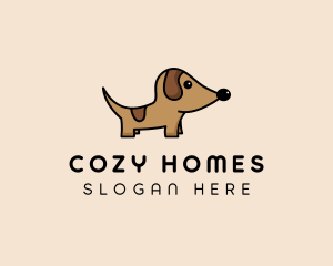 Dachshund Pup Dog  logo design