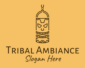 Totem Pole Cooking Outline logo design