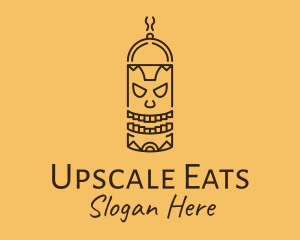 Totem Pole Cooking Outline logo design