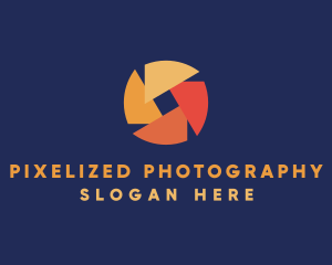 Colorful Camera Shutter logo design