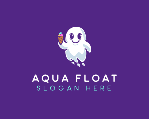 Ghost Floating Ice Cream logo design