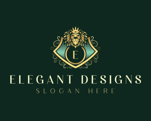 Royal Lion Crown logo design