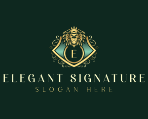 Royal Lion Crown logo design