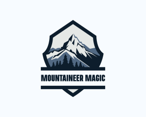 Mountaineer Outdoor Shield logo design