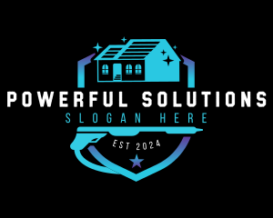 House Maintenance Power Wash logo design