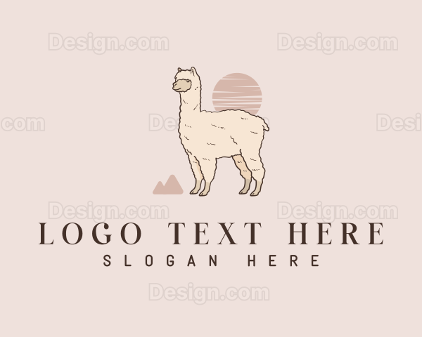 Wildlife Alpaca Llama Logo