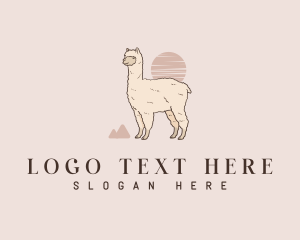 Wildlife Alpaca Llama Logo