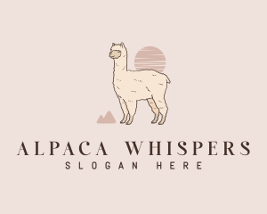 Wildlife Alpaca Llama logo design