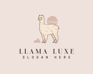 Wildlife Alpaca Llama logo design