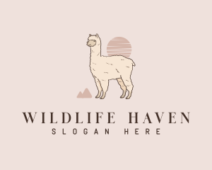 Wildlife Alpaca Llama logo