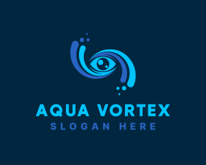 Modern Cyber Eye Vortex logo design