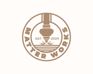 Laser Metalworks Manufacturing logo design