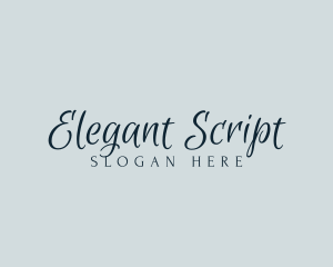 Elegant Script Cursive logo design